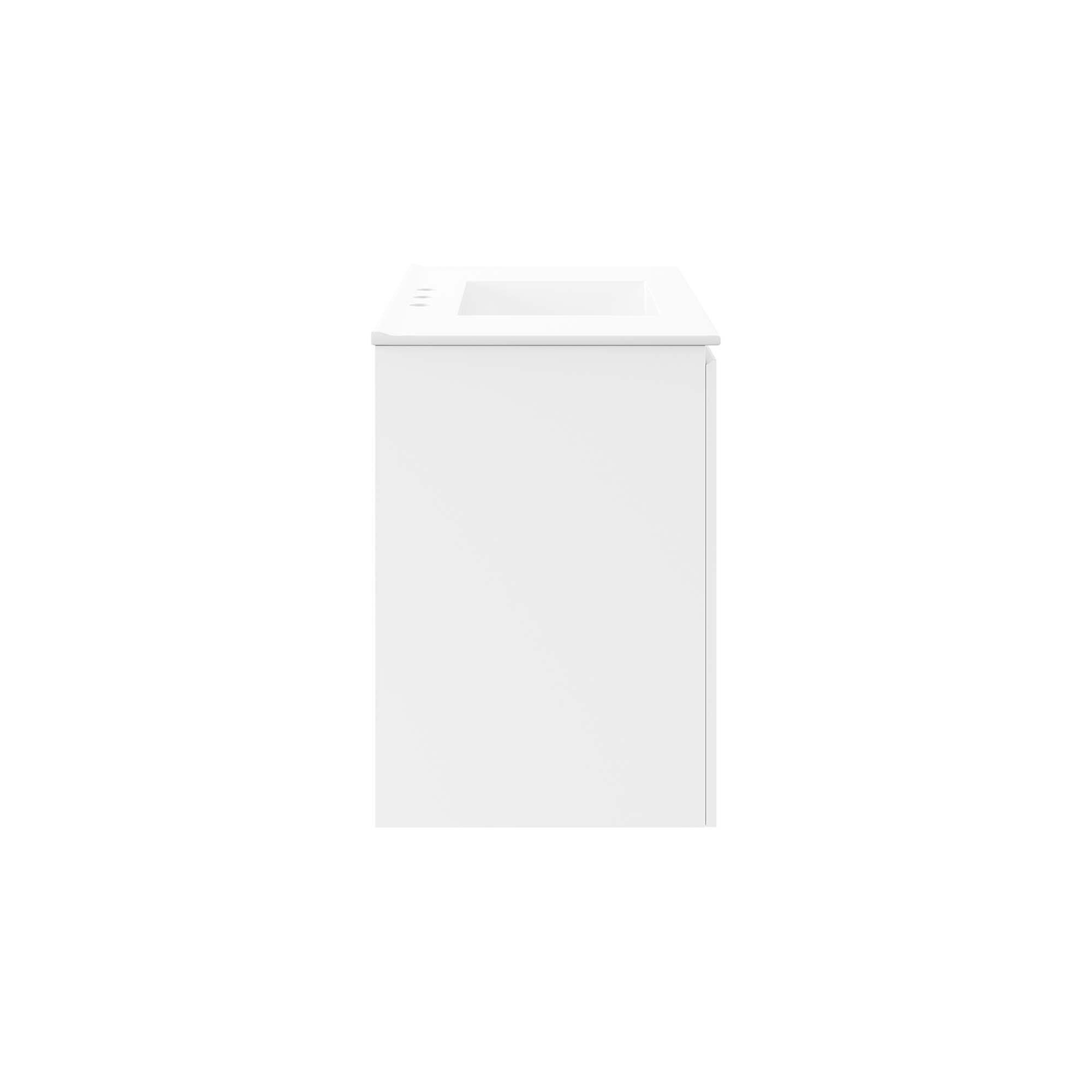 Alt View 1. Modway - Bryn Wall-Mount Bathroom Vanity Basin Included - White White.