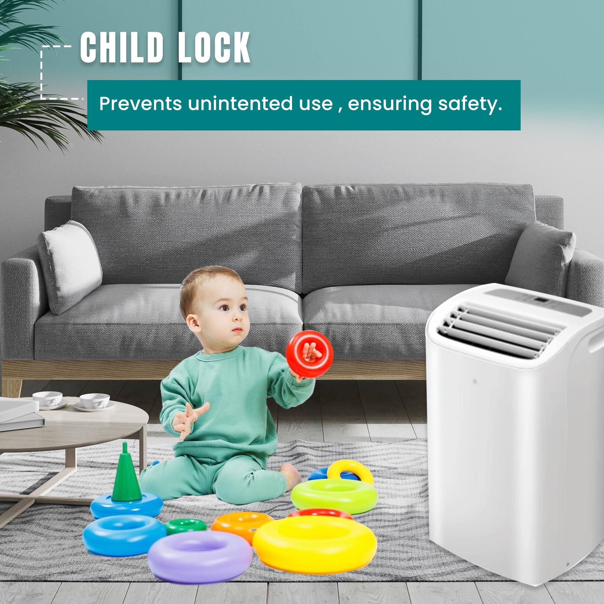 CHILD LOCK  
Prevents unintended use, ensuring safety.
