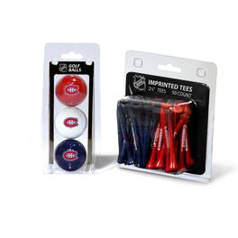 Team Golf - Montreal Canadiens 3-Golf Ball & 50-Golf Tee Set - Multicolor