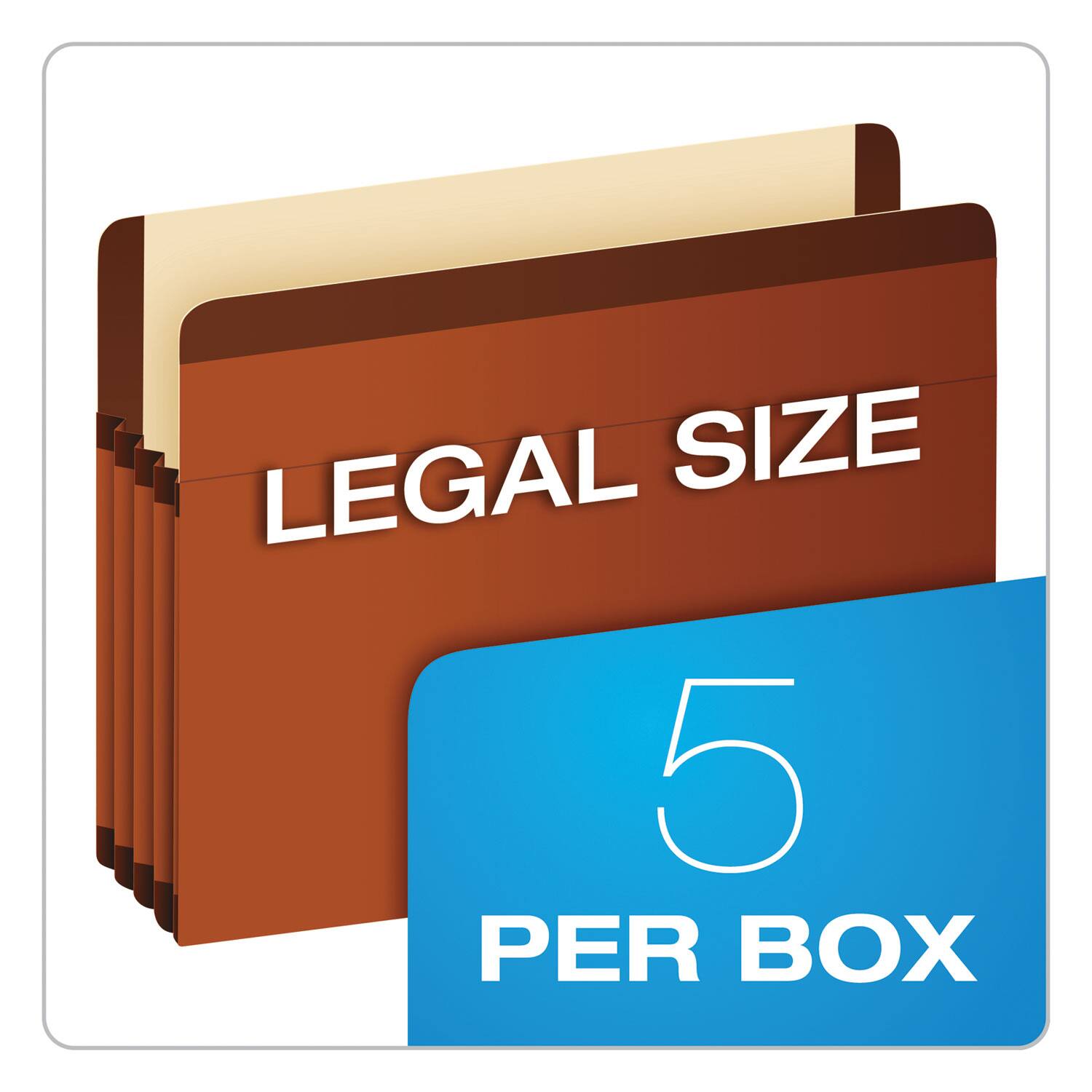 LEGAL SIZE  
5 PER BOX