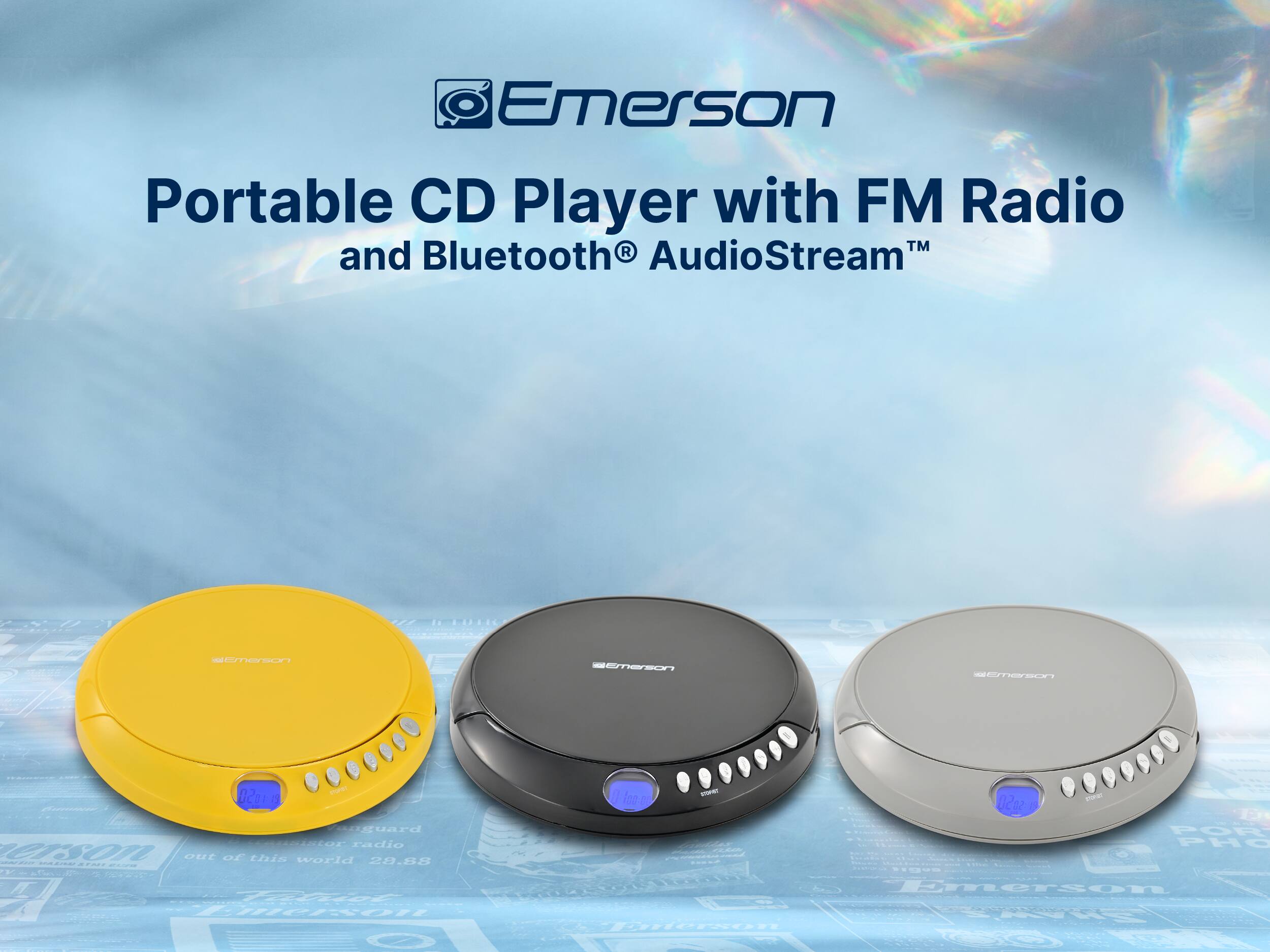 Emerson Portable CD Player with FM Radio and Bluetooth® AudioStream™