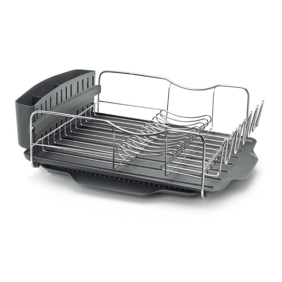 Alt View 2. Polder - Advantage 4 Piece Dish Rack With Slide Out Drain Tray - Black.