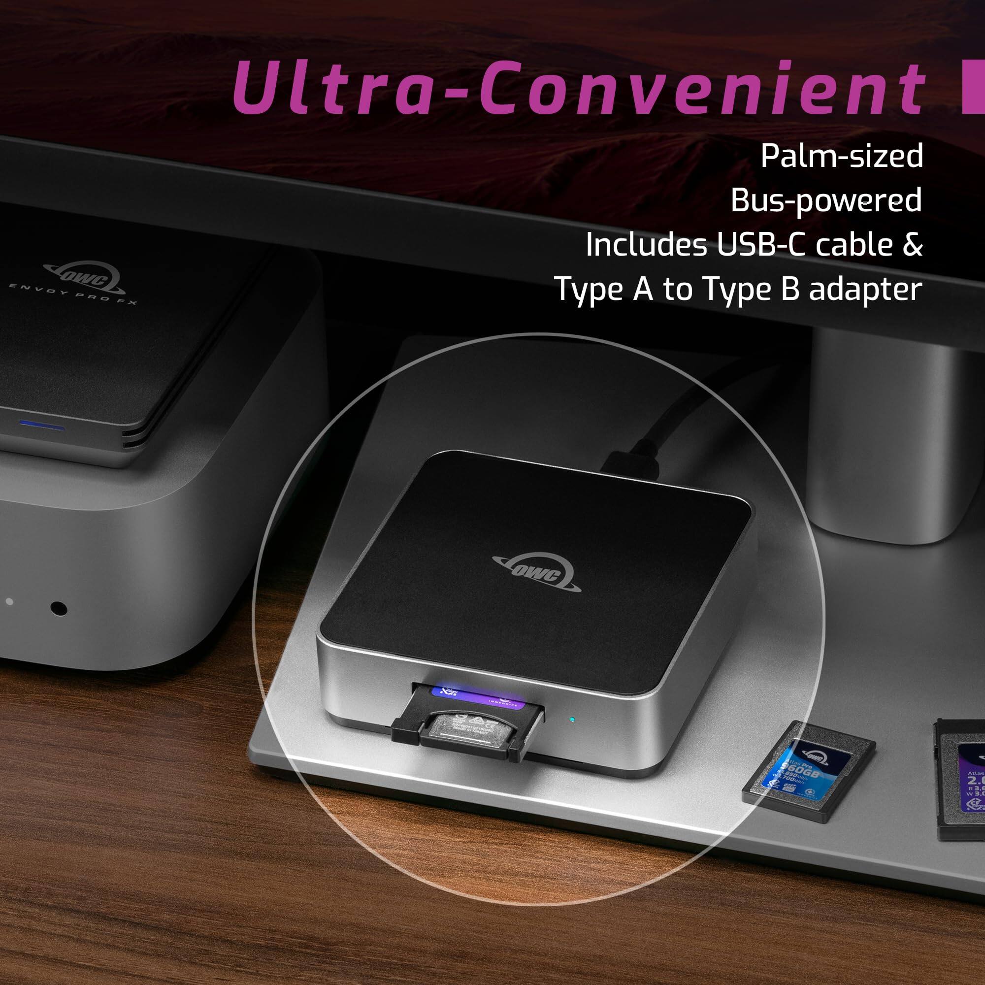 Ultra-Convenient  
Palm-sized  
Bus-powered  
Includes USB-C cable & Type A to Type B adapter