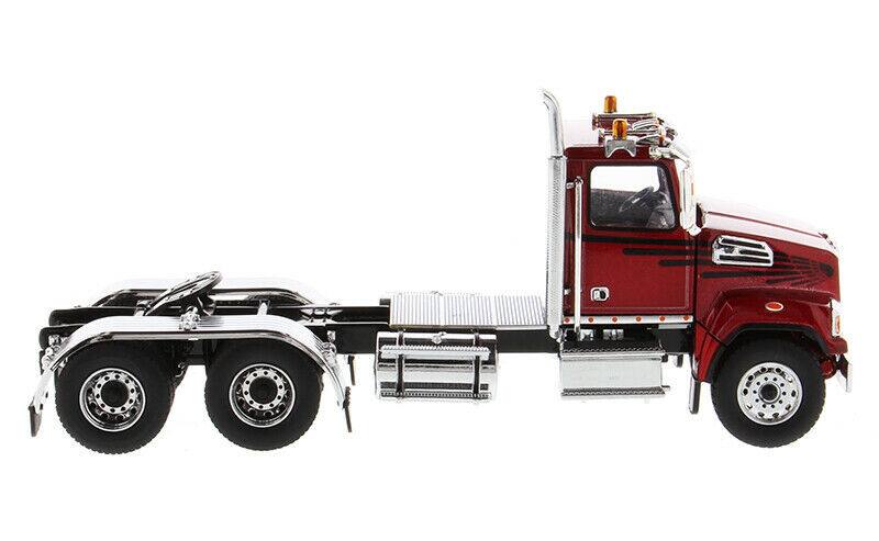 Alt View 1. Diecast Masters - Western Star 4700 SF Tandem Day Cab Tractor Metallic Red 1/50 Diecast Model by Diecast Masters.