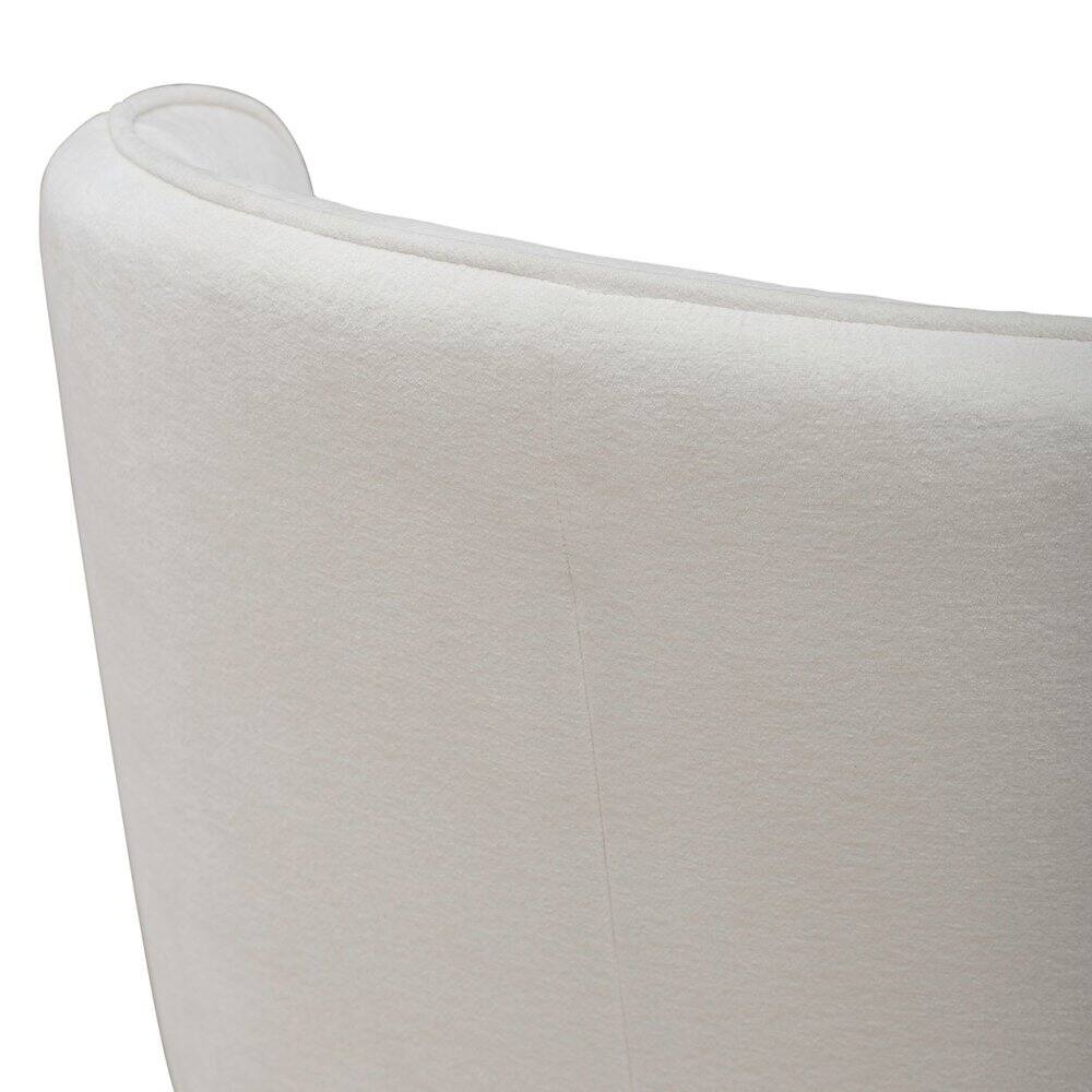 Alt View 6. Liberty Furniture Industries - Accent Dining Chair with Castors - Rounded Arm - Ivory Upholstry - White.