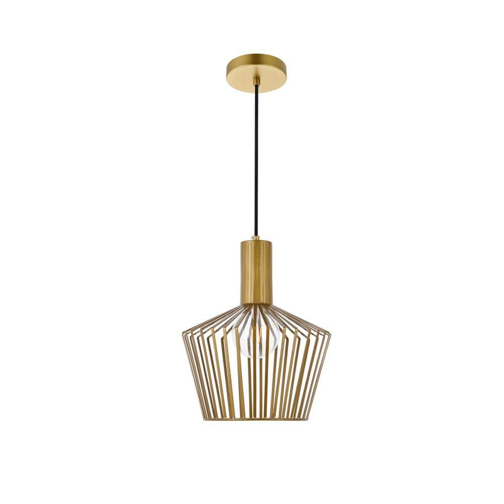 Living District - Ronnie 1 Light Pendant - Brass price history on PriceWatchPro