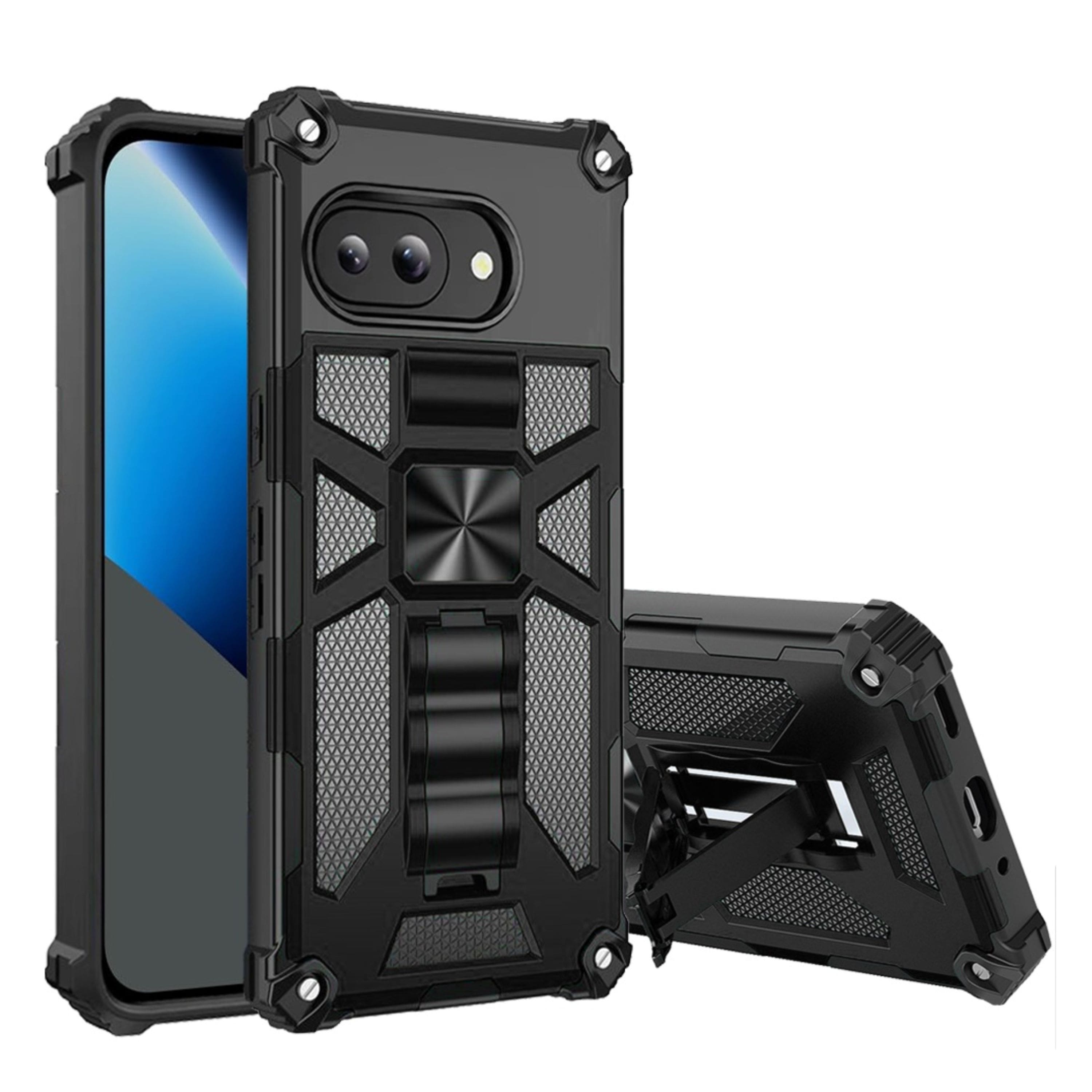 Kitcheniva - Shockproof Modern Stand Metal Plate With Tempered Glass For Google Pixel 10a - Black price history on PriceWatchPro