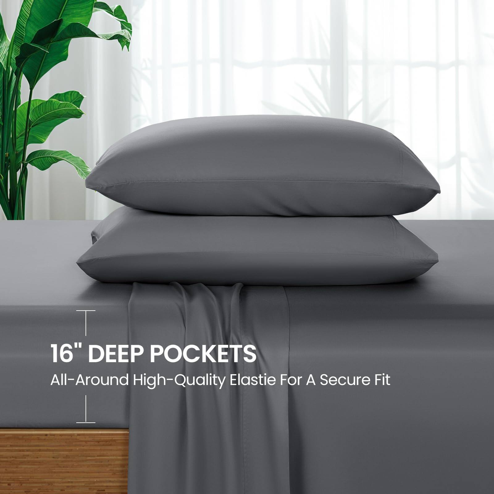 16" DEEP POCKETS  
All-Around High-Quality Elastic For A Secure Fit