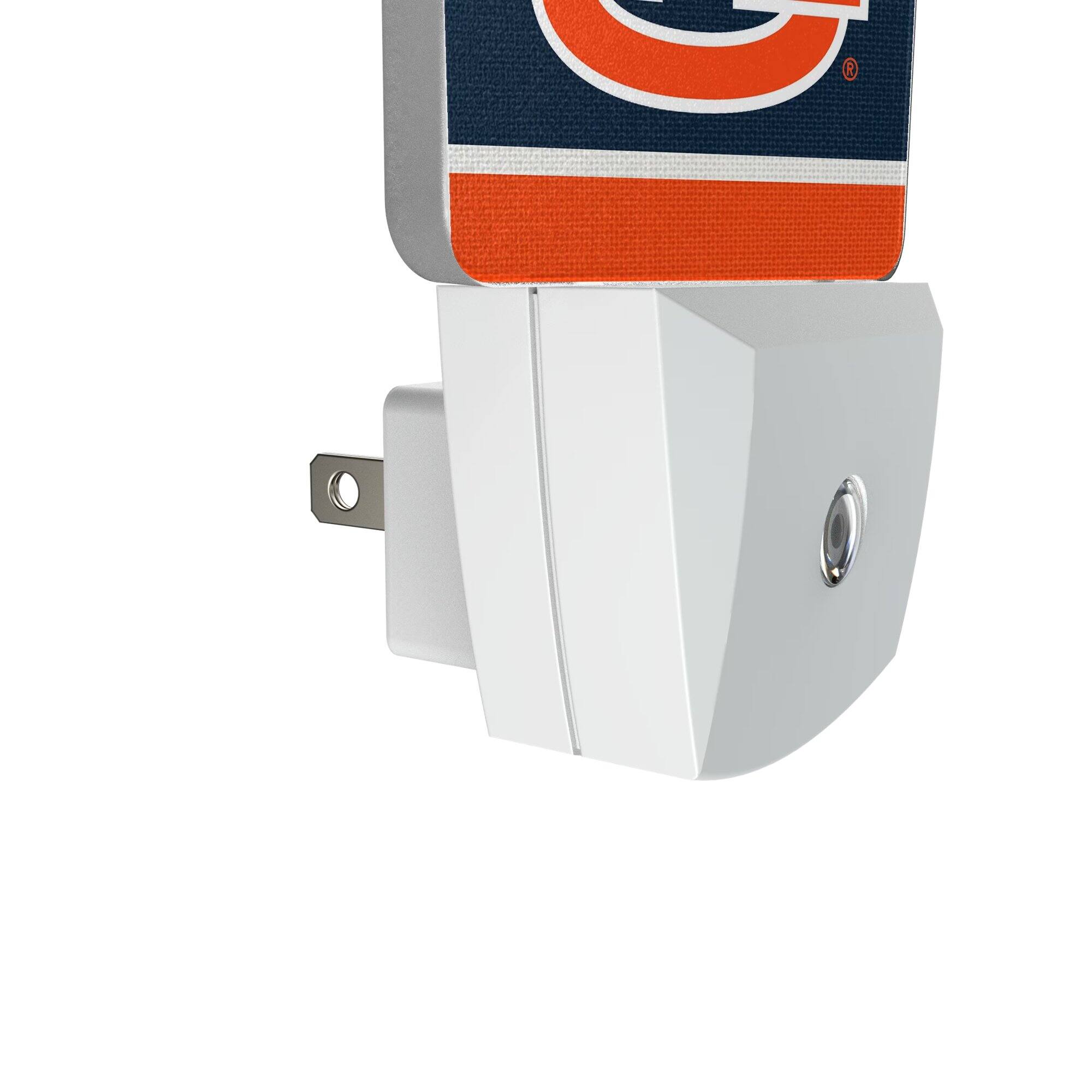 Alt View 2. Keyscaper - Auburn Tigers Stripe Design Nightlight 2-Pack - Multicolor.