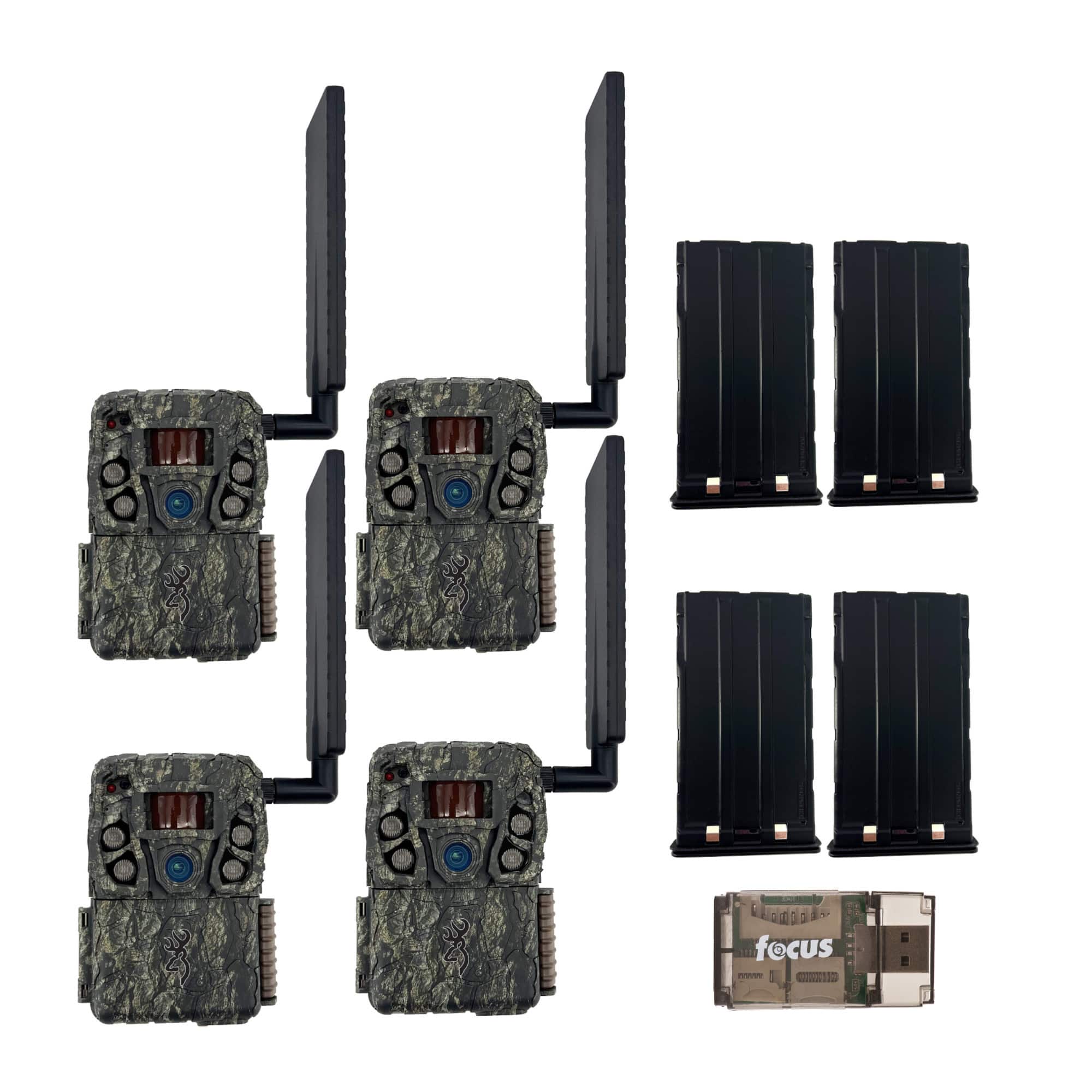 Browning - Trail Camera - Defender Wireless Vision Pro HD AI 46MP Bundle (4 Pack)