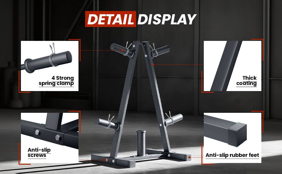 DETAIL DISPLAY  
4 Strong spring clamp  
Thick coating  
Anti-slip screws  
Anti-slip rubber feet