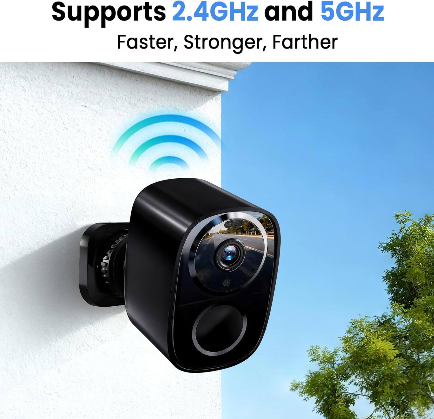 Supports 2.4GHz and 5GHz  
Faster, Stronger, Farther