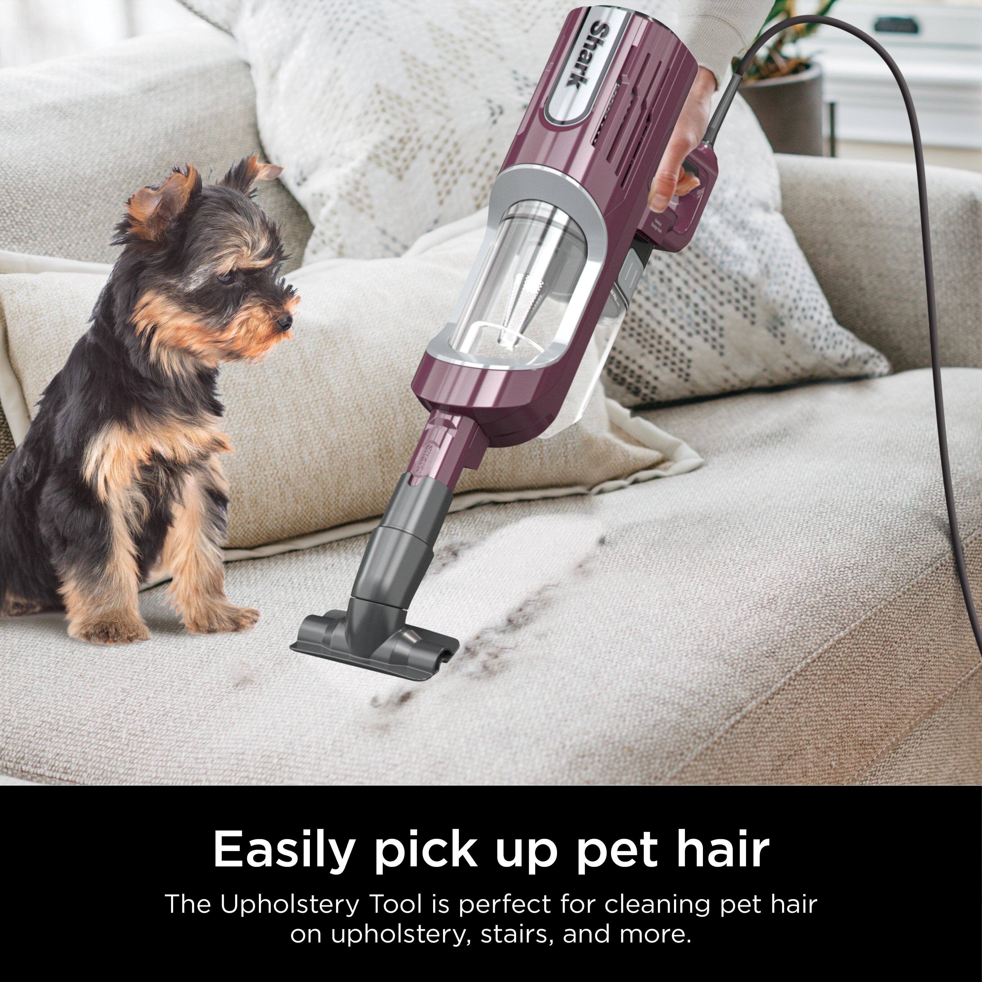 Easily pick up pet hair

The Upholstery Tool is perfect for cleaning pet hair on upholstery, stairs, and more.