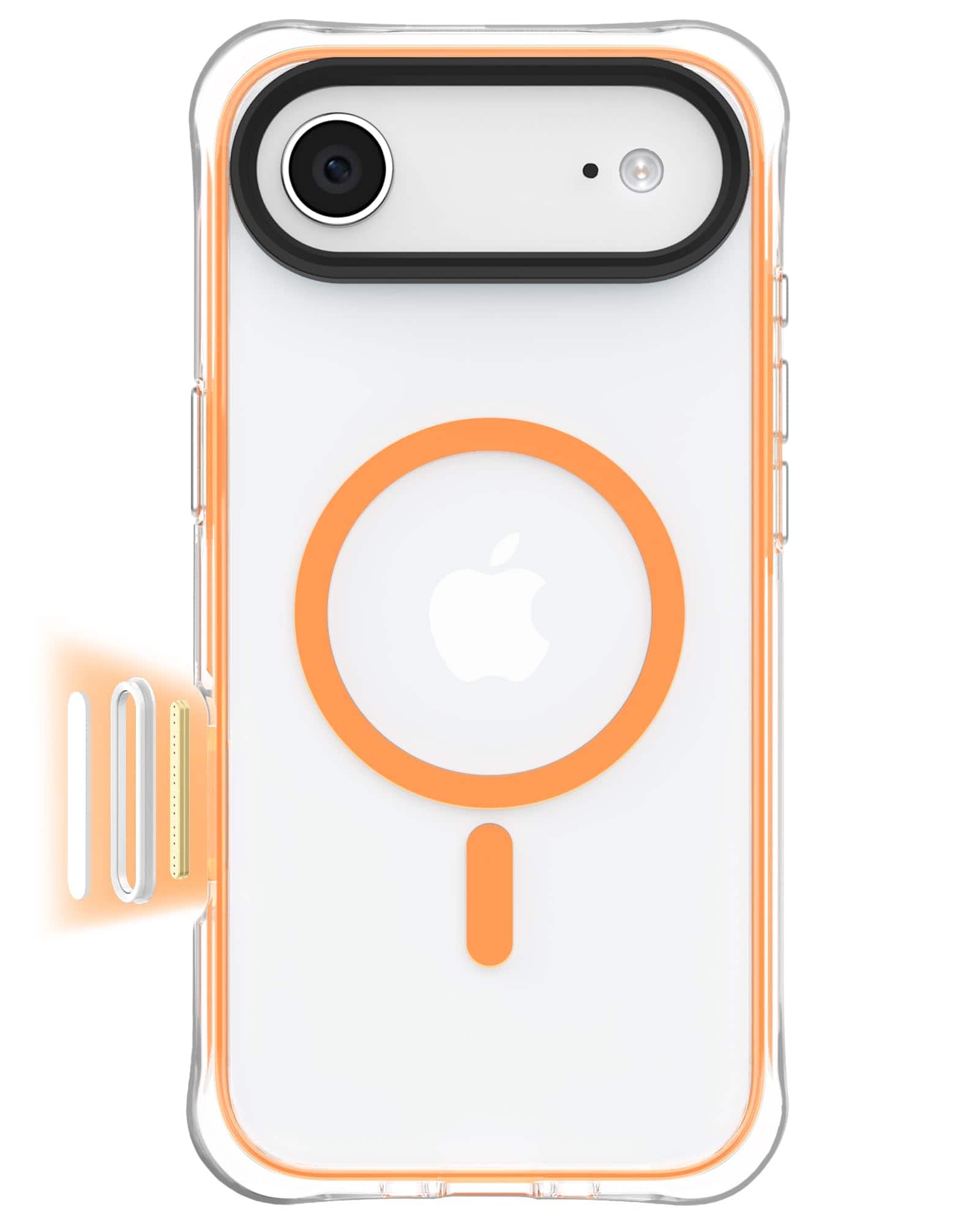 Ornarto - Air Case for iPhone Air Clear with MagSafe | Camera Control Button | Built-in Air Phone Cover - Orange