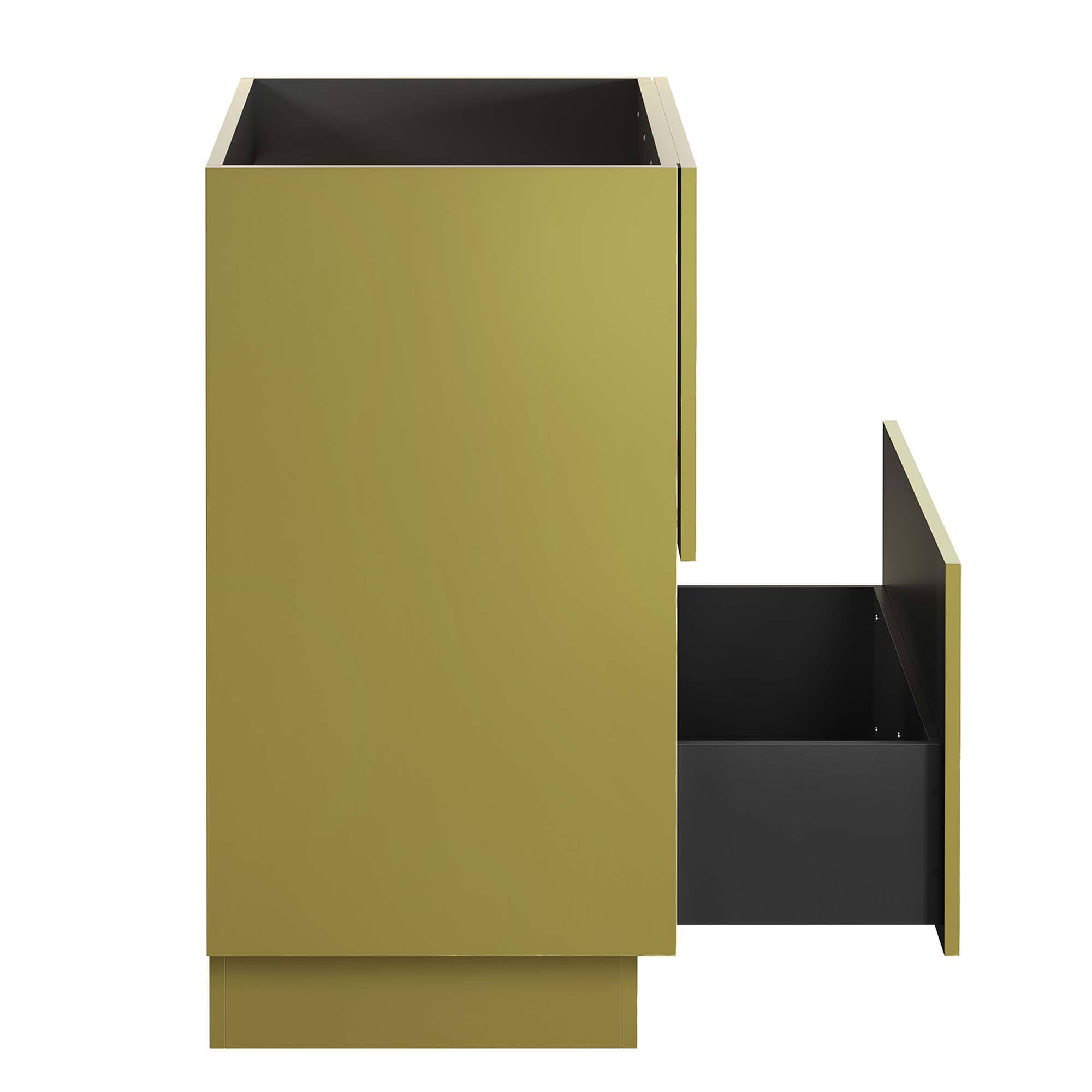 Alt View 2. Modway - Quantum Bathroom Cabinet Basin Not Included by Modway - Gold.