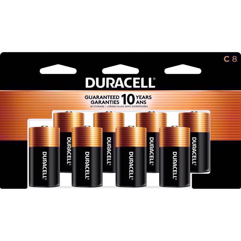 C 8 DURACELL GUARANTEED 10 YEARS GARANTIES ANS IN STORAGE / LORSQU'ELLES SONT ENTREPOSÉES