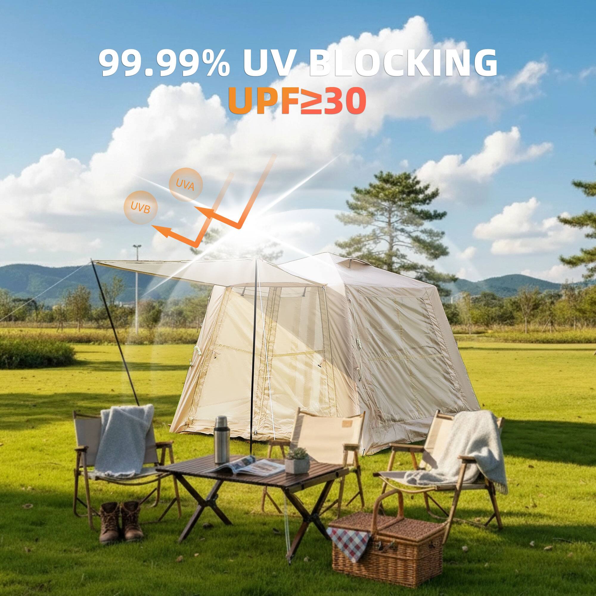 99.99% UV BLOCKING  
UPF ≥30  
UVA  
UVB