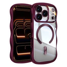 UUCOVER - Magnetic Case for Apple iPhone 18 Pro Max Compatible with MagSafe, Shockproof Electroplated Bumper Clear Slim Back Cover - Cherryred