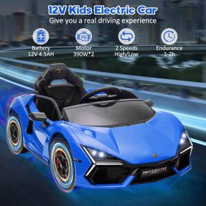 12V Kids Electric Car  
Give you a real driving experience  

- Battery: 12V 4.5AH  
- Motor: 390W*2  
- 2 Speeds: High/Low  
- Endurance: 1-2h