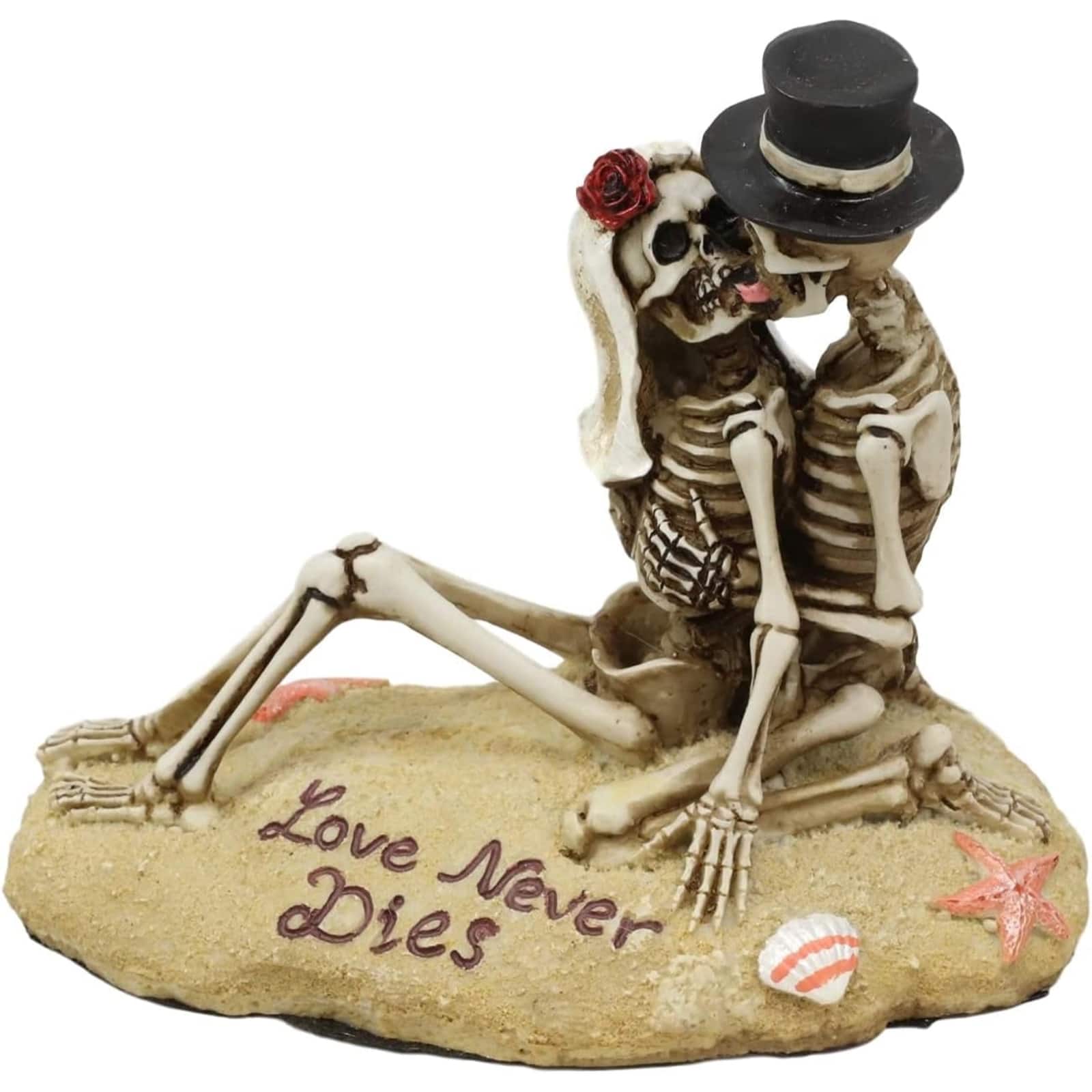 Pacific Trading - Skeleton Couple Beach Lovers Dia de los Muertos Day of the Dead Figurine - Multicolor