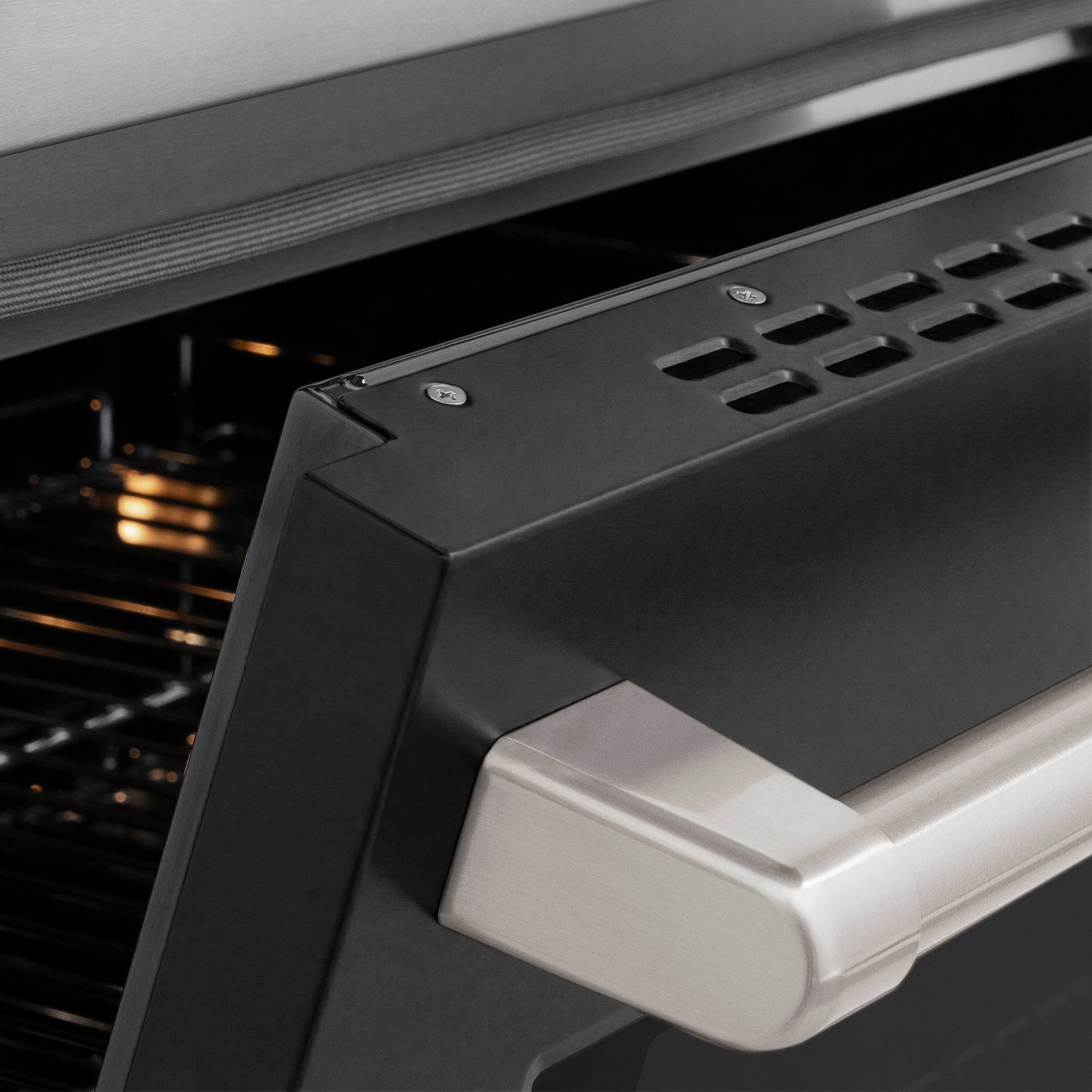 Alt View 7. ZLINE - 30 in. 4.2 cu. ft. Paramount Freestanding Induction Range with 4 Burners and Electric Oven with Black Matte Door - Matte Black.