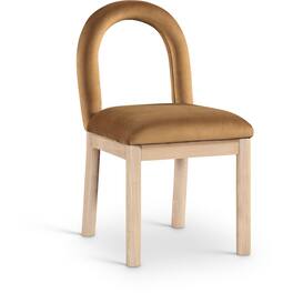 Meridian Furniture - Conrad Saddle Velvet Dining Chair - Brown