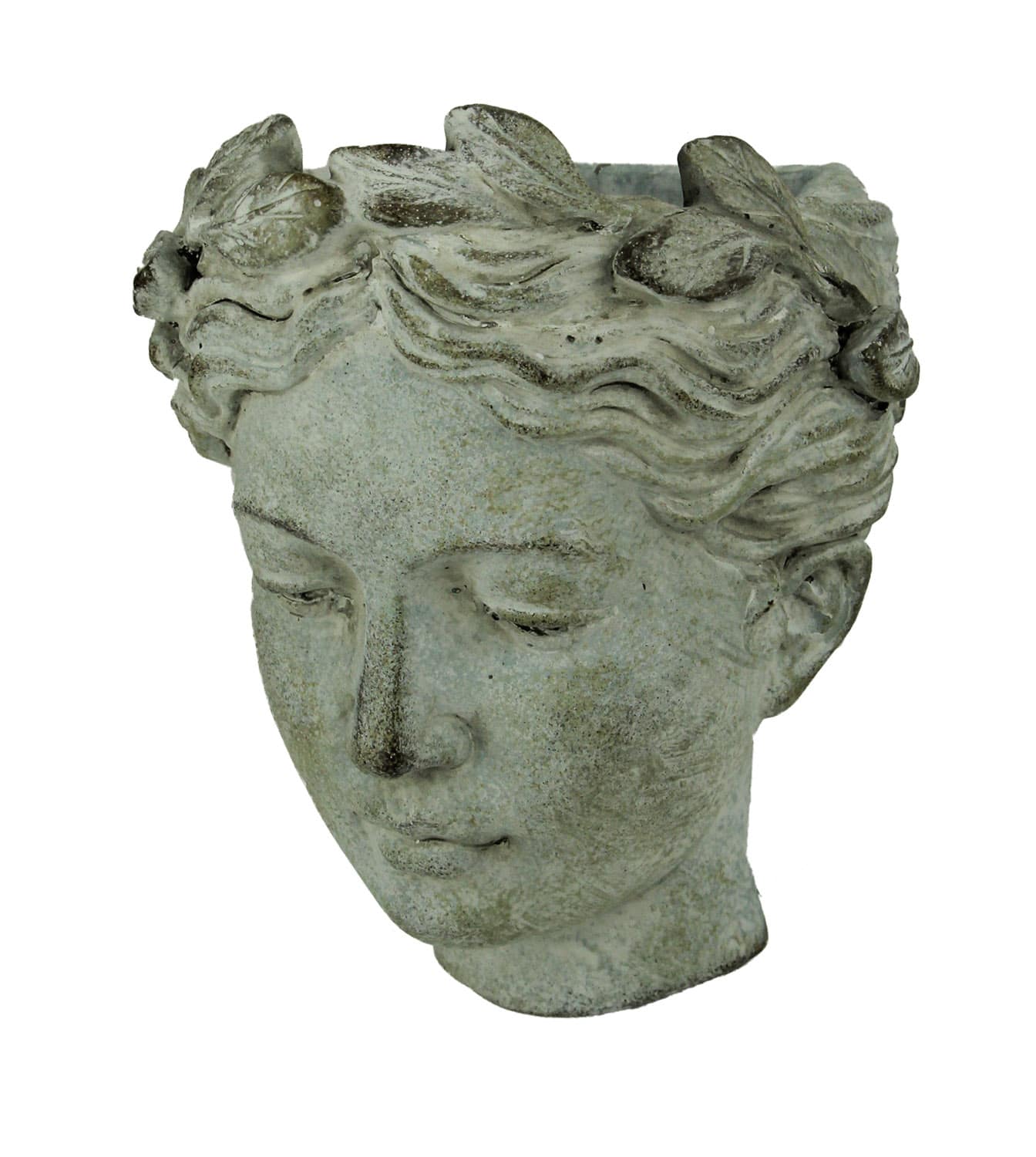 Mayrich Company - Distressed Cement Classic Greek Lady Head Indoor / Outdoor Wall Mounted Planter - Gray price history on PriceWatchPro