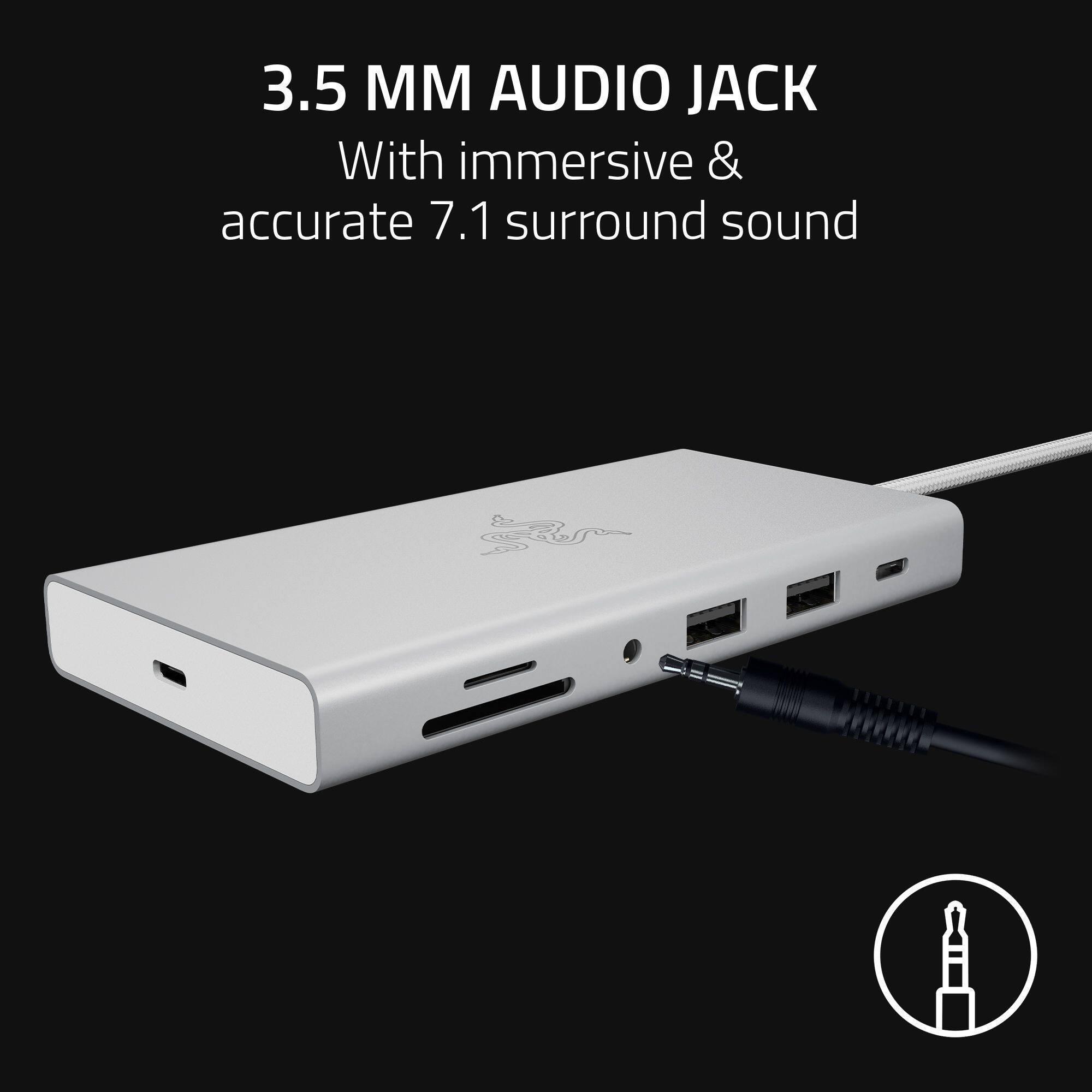 3.5mm Audio Jack with immersive and accurate 7.1 surround sound.