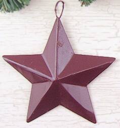BreeBe - 3-1/2" Mini Barn Star - Burgundy
