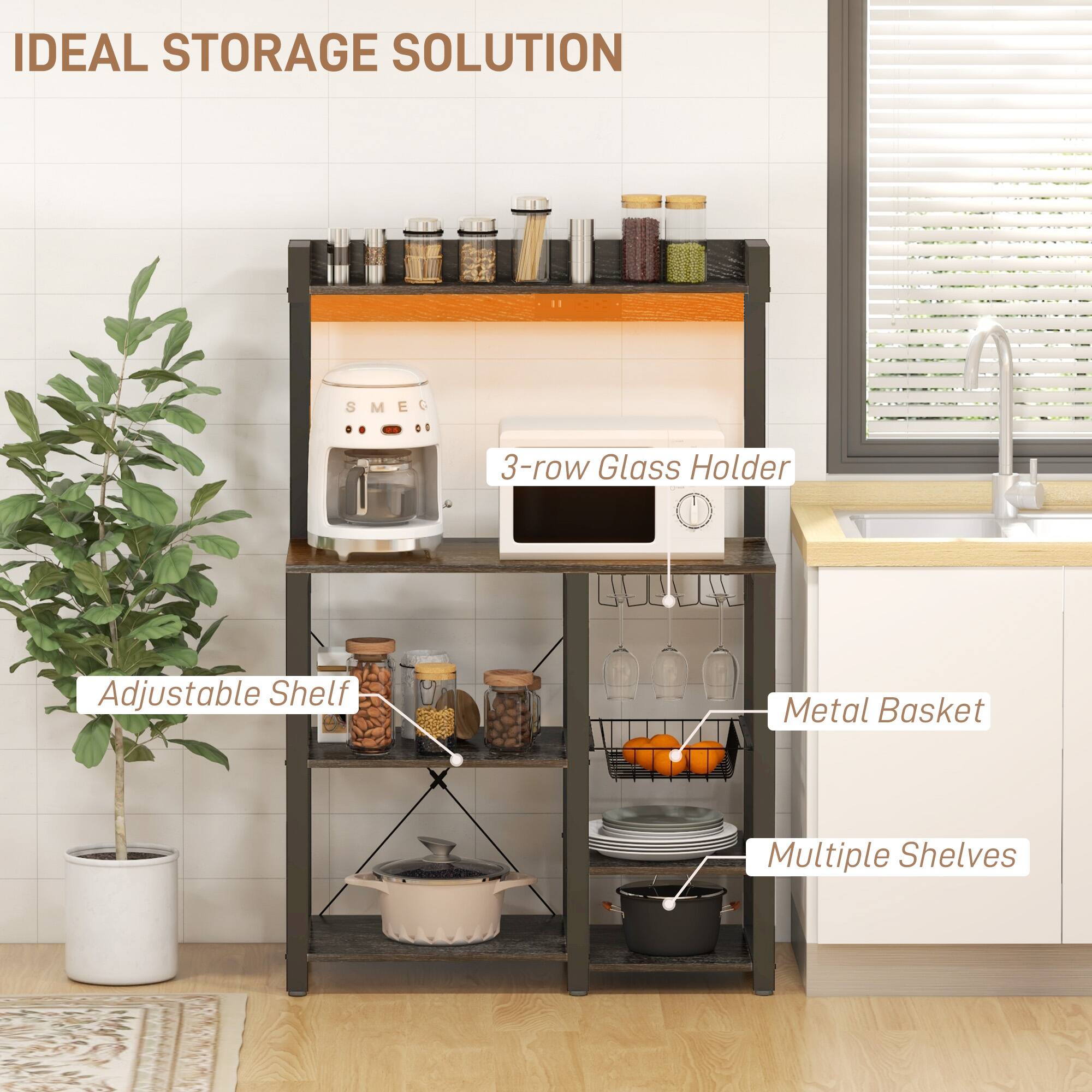 IDEAL STORAGE SOLUTION
SMEG
3-row Glass Holder
Adjustable Shelf
Metal Basket
Multiple Shelves