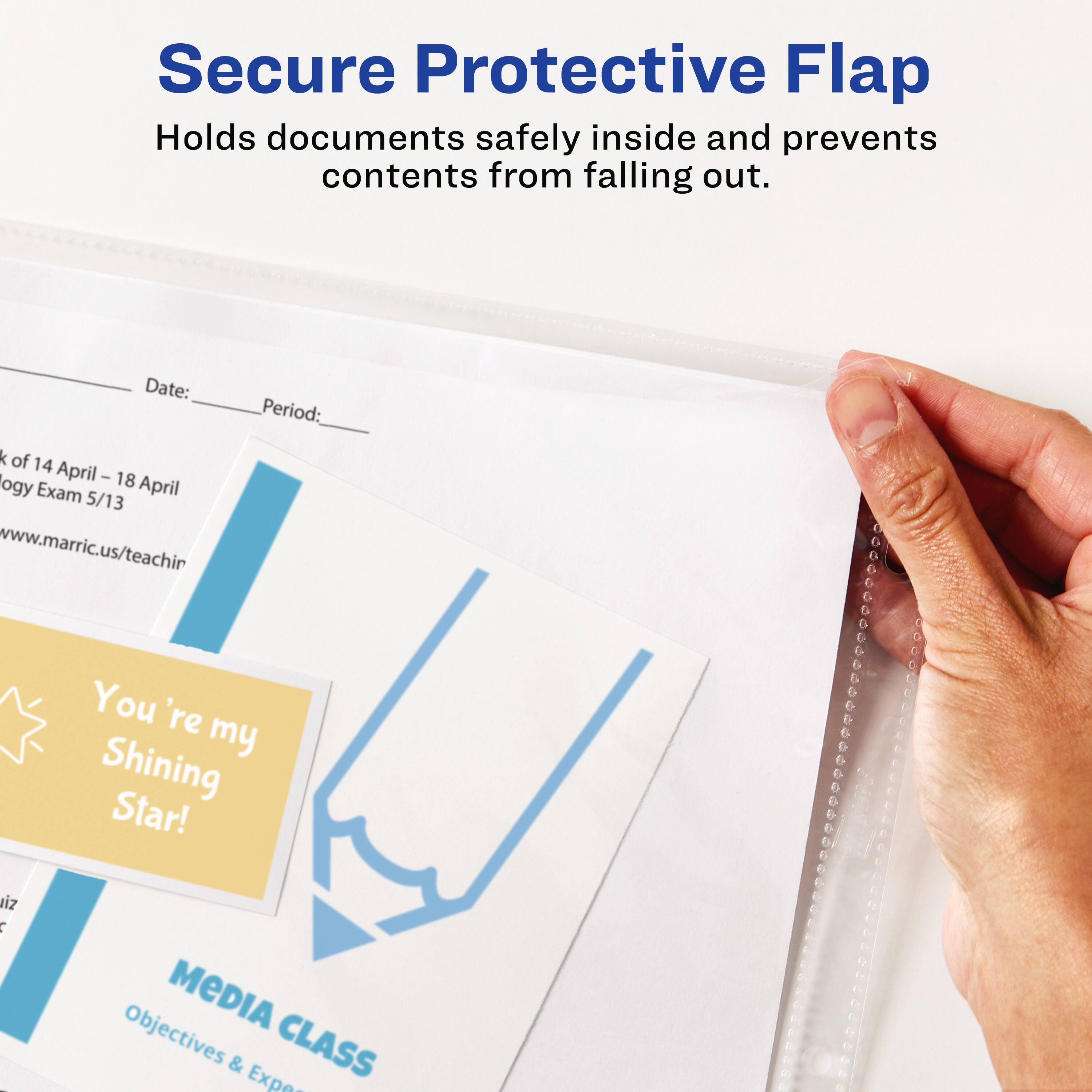 Secure Protective Flap  
Holds documents safely inside and prevents contents from falling out.  

Date: _______  
Period: _______  

You're my Shining Star!  

MEDIA CLASS  
Objectives & Expressions  

www.marric.us/teaching