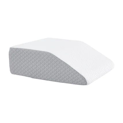 Front. Sweet Home Collection - Leg Elevated Support Wedge Pillow with High Density Foam - White.