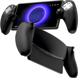 RomeTech - Silicone Case Anti-Slip for PS5 Playstation Portal Remote Player - Black