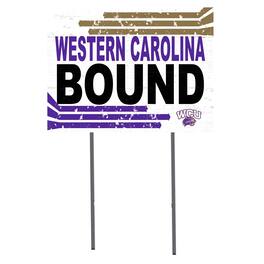 Jardine - Western Carolina Catamounts 18" x 24" Team Yard Sign - White