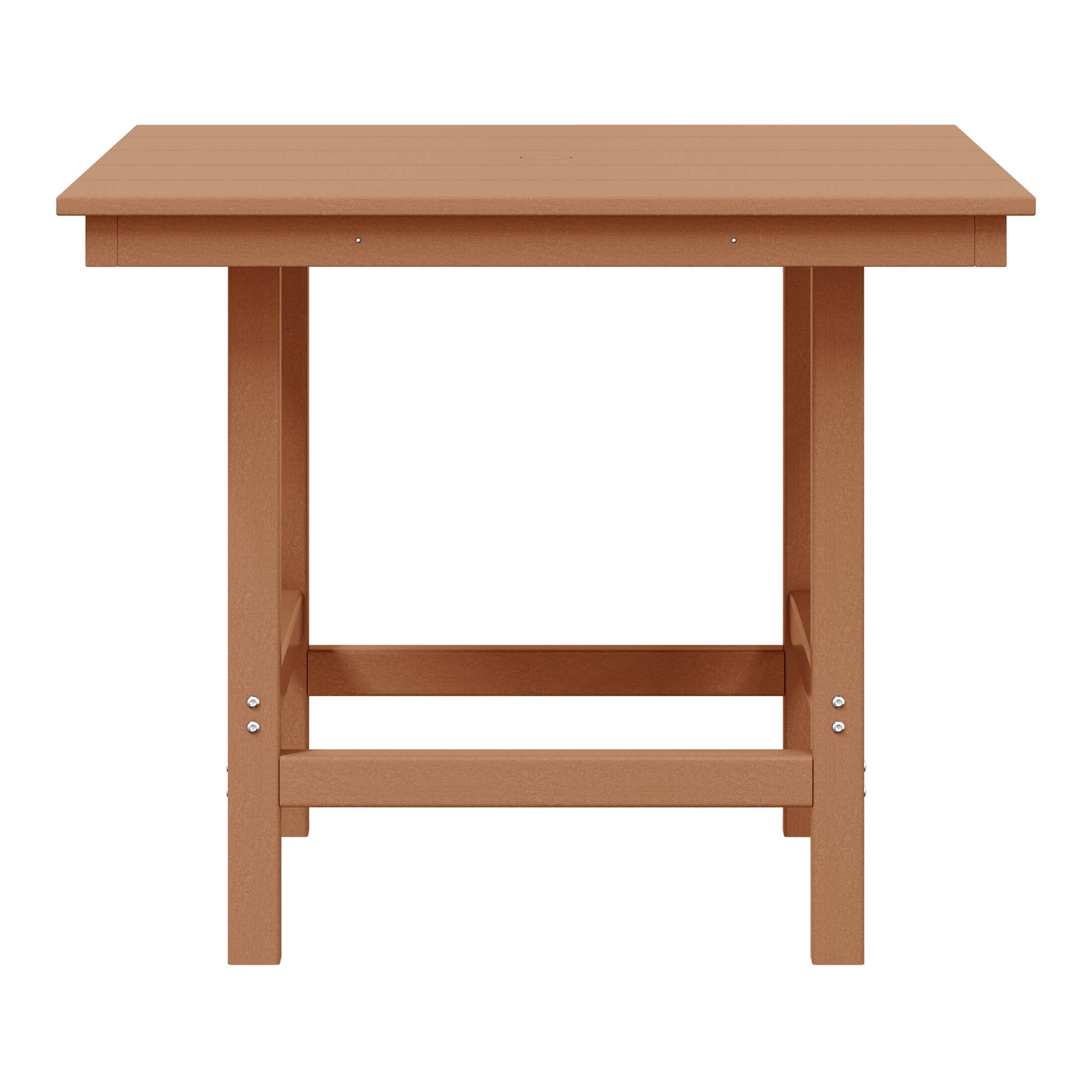 "WestinTrends - Ashore Outdoor HDPE 36"" Square Patio Dining Table with Umbrella Hole - Teak" price history on PriceWatchPro