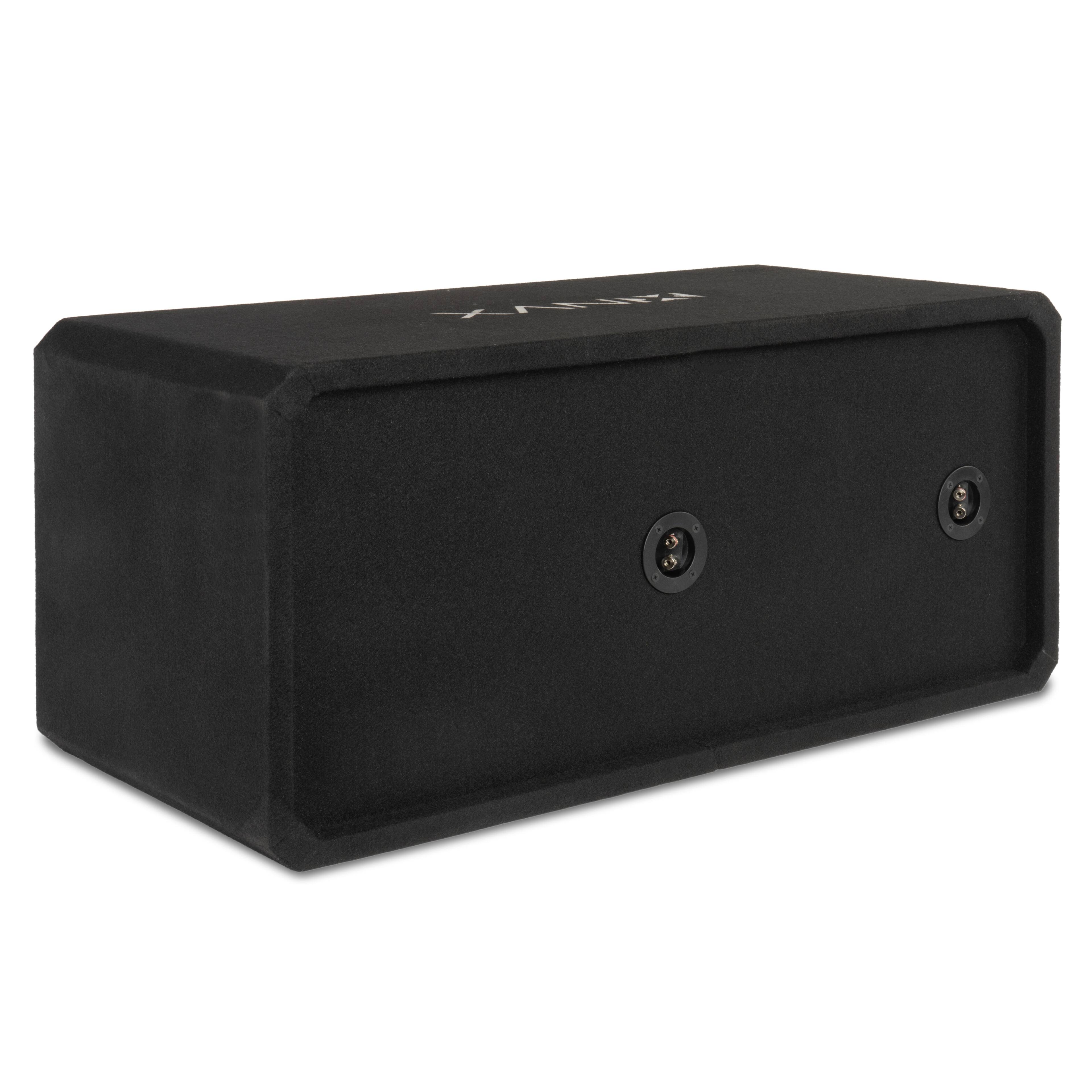 Alt View 2. NVX - NE122P Dual 12" Slot Ported 3/4" MDF Subwoofer Enclosure.