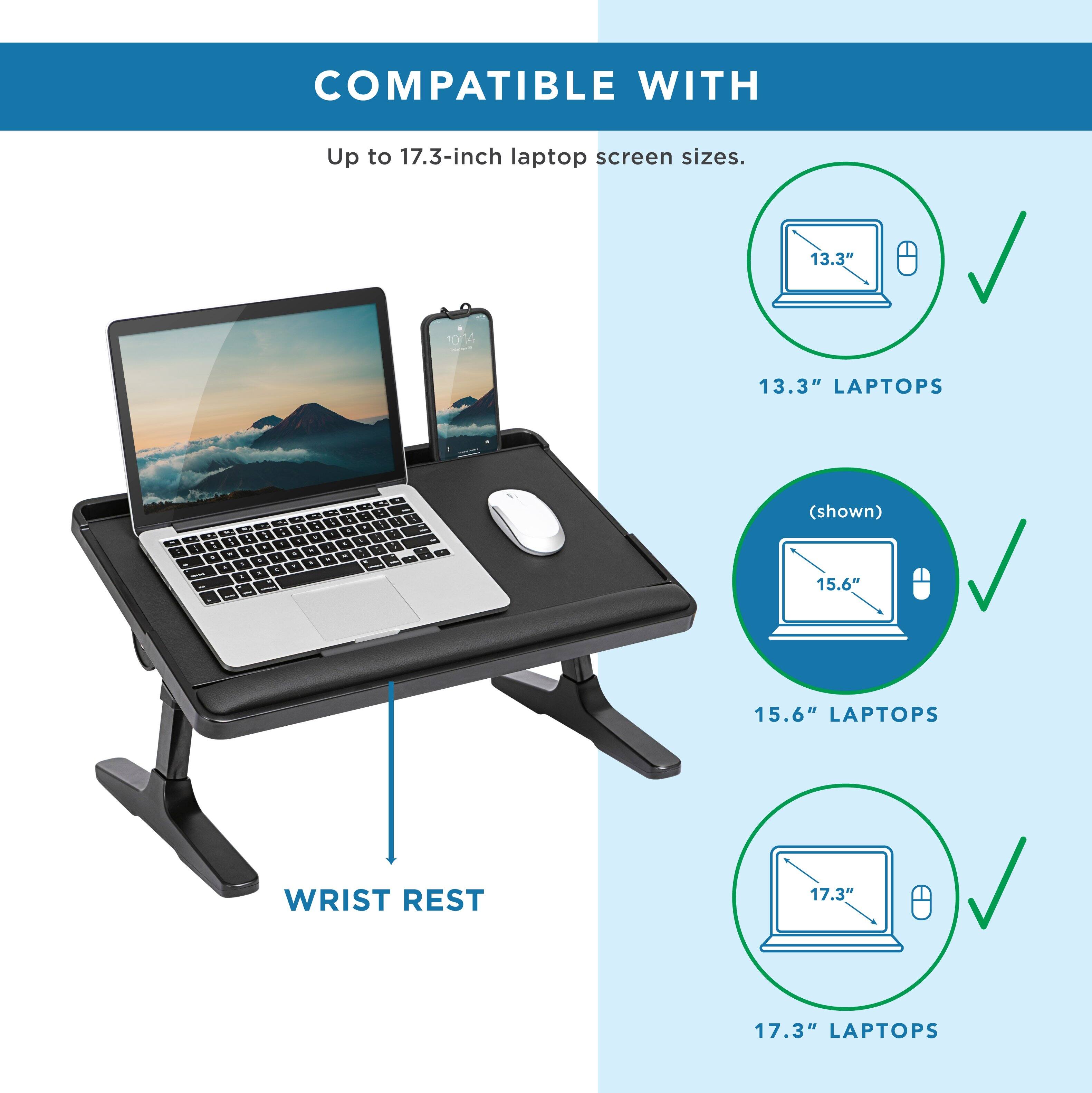 COMPATIBLE WITH Up to 17.3-inch laptop screen sizes. 13.3" 1014 13.3" LAPTOPS, 15.6" 15.6" LAPTOPS, and 17.3" 17.3" LAPTOPS.