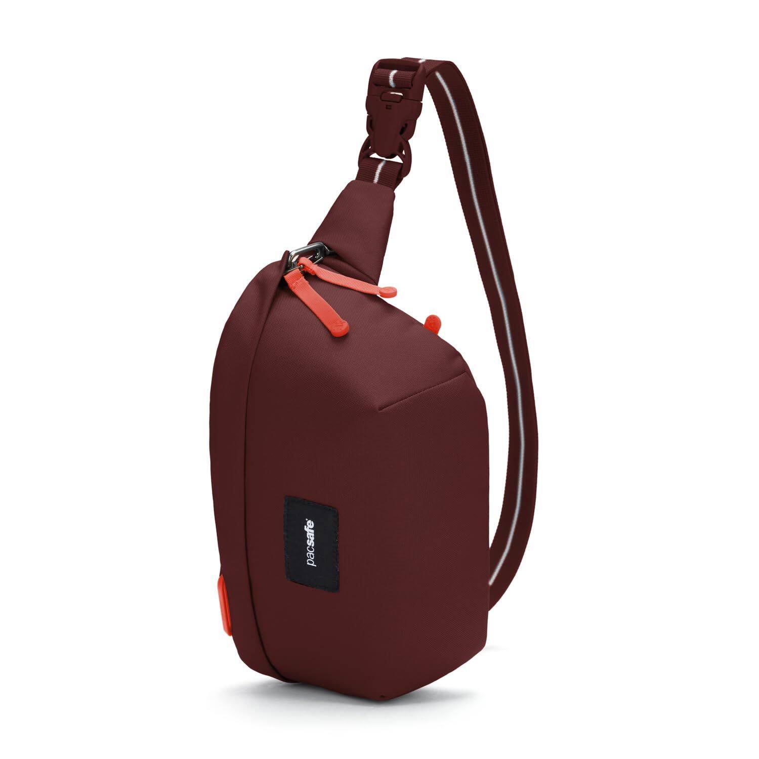 Left. Pacsafe - Pacsafe Go Anti Theft Sling Pack (Garnet Red) - Garnet Red.