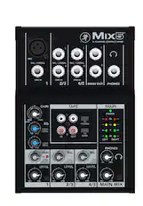 Front. Mackie - Mix5 Compact Mixer - Black.