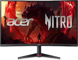 Acer - Refurbished Excellent - Nitro ED323QU P2bmiipx 31.5" Curved Monitor 2560 x 1440 180Hz 300Nits 2ms 75x75mm VESA Mount 16:9 Aspect Ratio HDR10