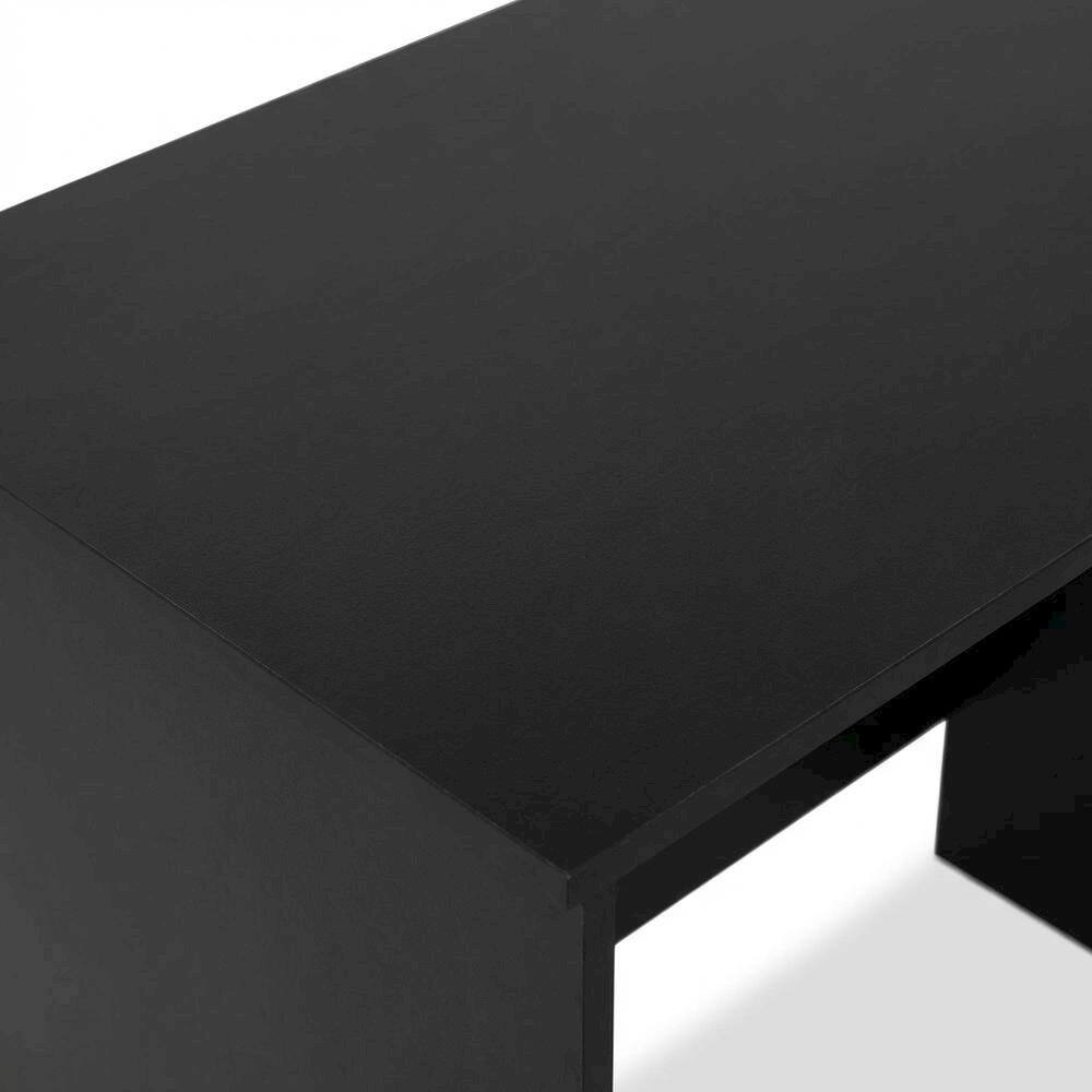 Alt View 1. BisonOffice - Computer Study Desk with Drawer in Modern Style for Home Office - Black.