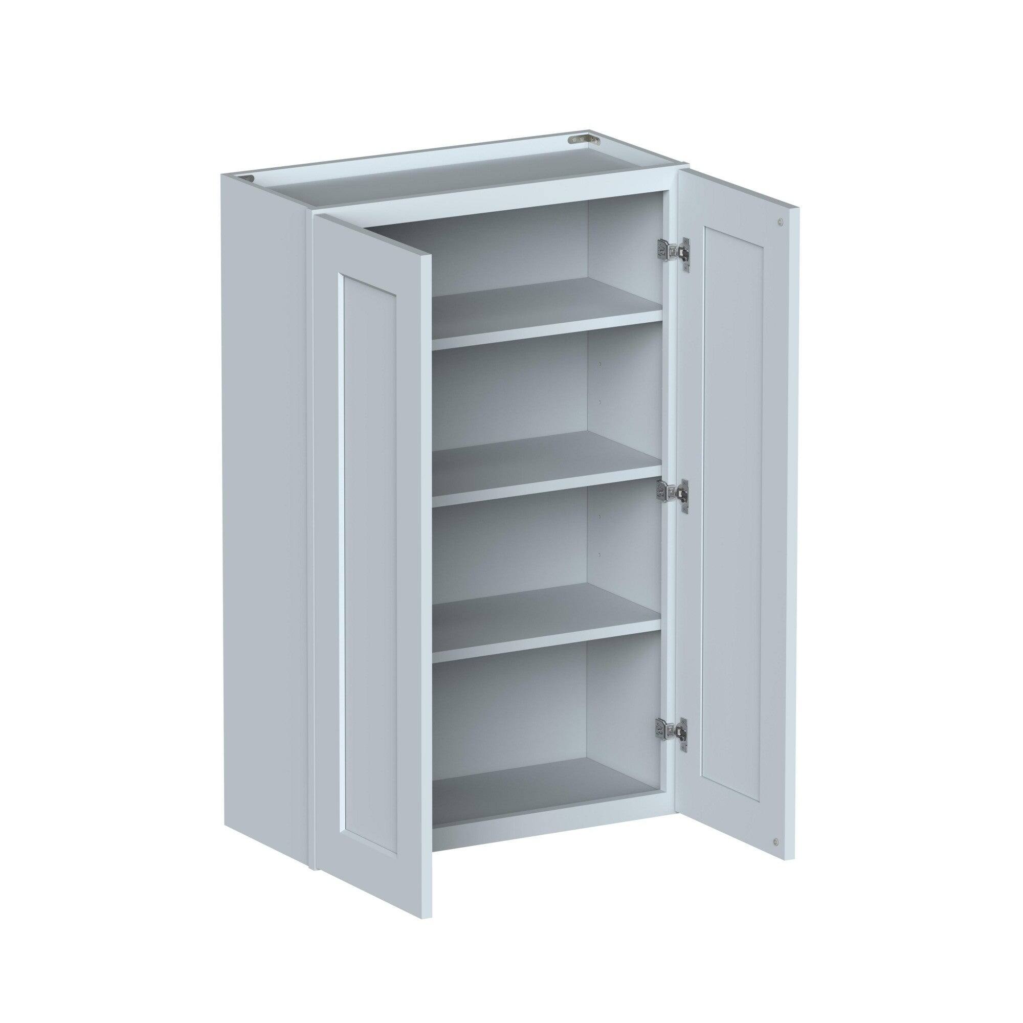 Alt View 2. Boyel Living - 27in.W x12in.D x42in.H WALL CABINET Fully assembled Cabinet With Two HDF Doors - Gray.