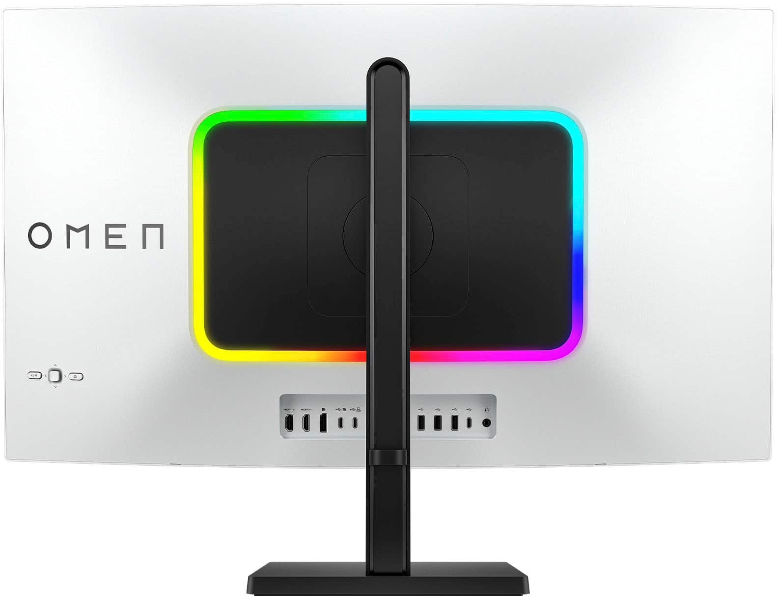 Alt View 15. HP OMEN - Transcend 31.5" QD-OLED 4K UHD 240Hz G-SYNC Compatible Gaming Monitor with Adjustable Height - Black/White.