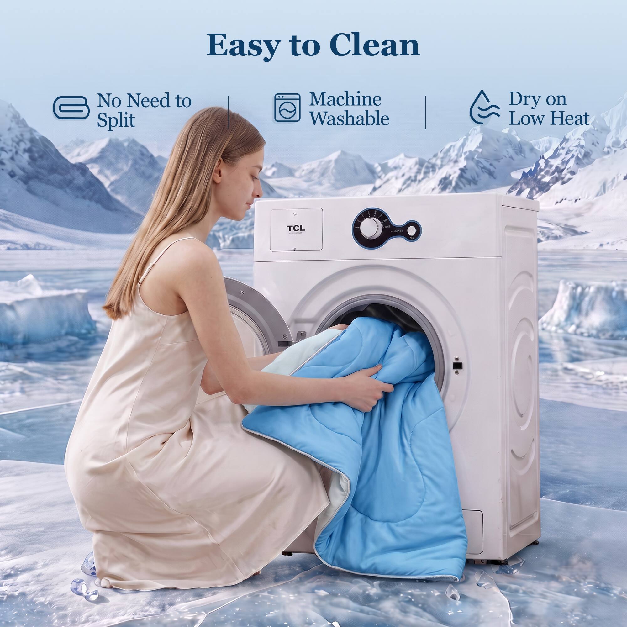 Easy to Clean  
No Need to Split  
Machine Washable  
Dry on Low Heat  
TCL INCOMMUNT  
all m201