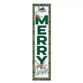 Jardine - Plymouth State Panthers 12'' x 48'' Outdoor Merry Christmas Leaner - White
