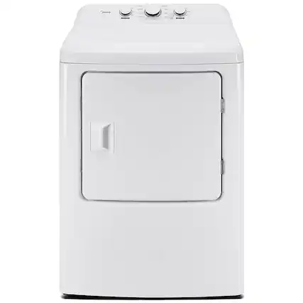 Front. Midea - 6.7 Cu. Ft. Electric Dryer with Sensor Dry and Wrinkle Care - White.