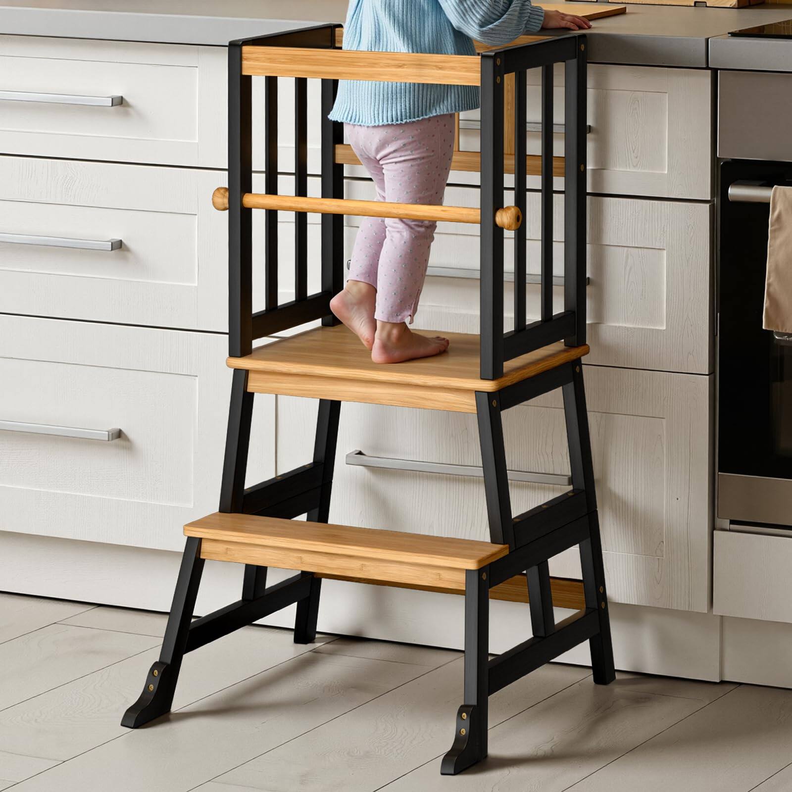JETRANSPORT Kitchen Step Stool Helper And Multi function Up Stand With ...