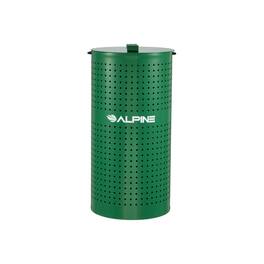 Alpine Industries - Dog Waste Bin, Steel 13.5 Gallon Outdoor Pet Trash Can with Odor Control Lid - Green