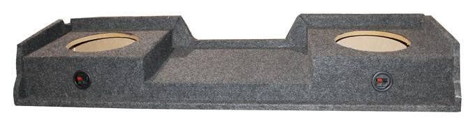Alt View 2. QPower - Q Power GMC Chevy Silverado Ext Cab '99-06 Dual Underseat Two 12" Subwoofer Box - Charcoal Gray.
