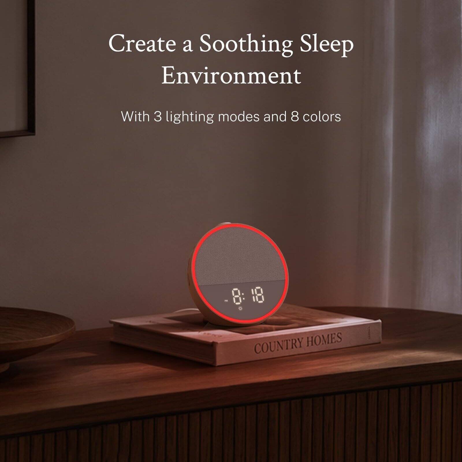 Create a Soothing Sleep Environment With 3 lighting modes and 8 colors - 8:18 COUNTRY HOMES